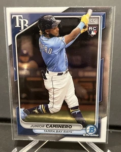 Bowman Chrome #56 Junior Caminero RC ROOKIE 2024 Tampa Bay Rays - Imagen 1 de 2