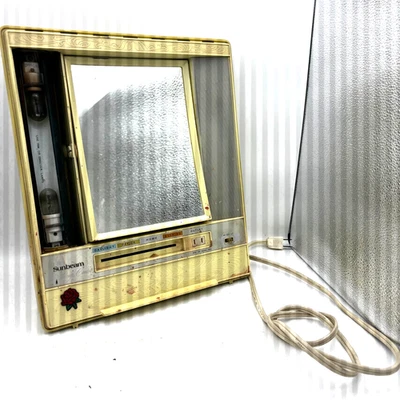 Espejo de maquillaje iluminado Sunbeam vintage años 70 tocador centro iluminación ajustable Foto 1 de 4