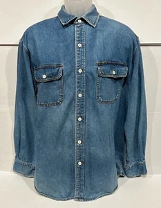 Camisa vaquera Big Mac para hombre talla L vaquera Western Ranch ropa de trabajo desgastada descolorida - Imagen 1 de 8