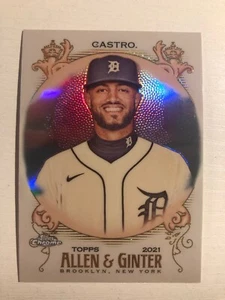 2021 Topps Allen & Ginter Chrome Refractor Willi Castro Tigers 189 - Picture 1 of 1