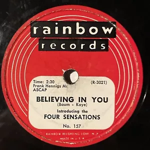 10" 78 RPM-Four Sensations-Heaven Knows Why/Believing In You/Rainbow 157 - Foto 1 di 4