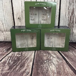 Pack Of 3 I'll Drink To That Can Shaped Beer Glasses Gift Set - Picture 1 of 2