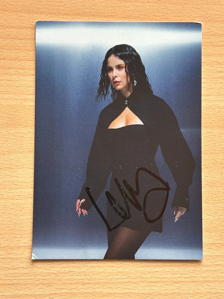 Lena Meyer Landrut Autogrammkarte original signiert #S4534 - Bild 1 von 1
