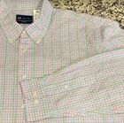 New Charleston Threads Long Sleeve Cotton Seersucker Shirt Stripes Checks XXL