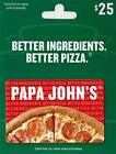 PAPA JOHN'S PIZZA GIFT CARD 150 100 50 MOM DAD FRIEND EMPLOYEE WORK MEAL FOOD