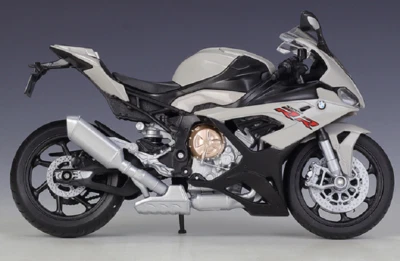Welly 1:12 2021 BMW S1000RR Diecast Motorcycle Bike Model Toy New In Box Grey - Image 1 of 3