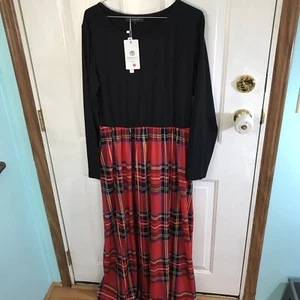 Dress L with tags black and red long - Picture 1 of 6