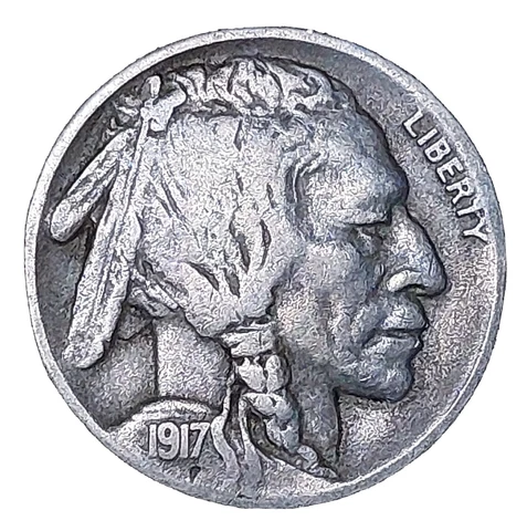 1917-S Buffalo Nickel 5 Cents~Tough Semi-Key-Date Coin!~VF VERY FINE Cover