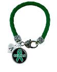 Custom Celiac Disease Awareness Leather Bracelet Jewelry Initial Family Charm