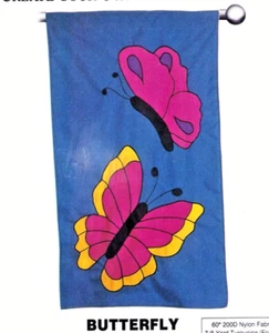 Modello Bandiera Sigillato Vintage Farfalle FIORI Fiori Primaverili RARO - Foto 1 di 3