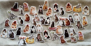 Cats Galore Cute Boxed Kawaii Decoration Stickers 46pcs Planner Scrapbooking - Picture 1 of 9