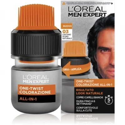 L'ORÉAL L'Oreal Men Expert Colorazione Uomo One-Twist All-in-1 03 Castano Scuro Naturale