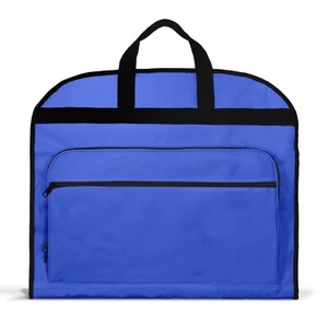 39" Business Garment Bag Cover Suits Dresses Clothing Foldable Pockets Blue - Picture 1 of 7