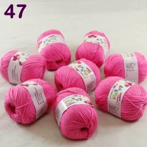 Sale 8 Skeinsx50gr DK Baby Cashmere Silk Wool Children Hand Knit Crochet Yarn 47 - Picture 1 of 19