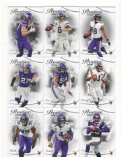 Minnesota Vikings 2023 Prestige football team set (9) base veteran cards