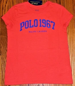 POLO RALPH LAUREN AUTHENTIC GIRLS BRAND NEW ORIGINAL T-SHIRT Size M (8-10), NWT - Picture 1 of 2