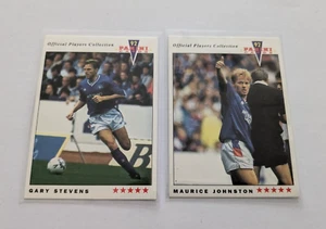 Lot x 2 1992 Panini UK Players Collection Rangers Football Cards Mo Johnston - Picture 1 of 5