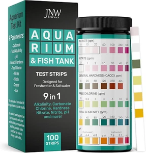 9-In-1 Aquarium Test Strips - 100 Count Water Test Kit for Fish Tanks - Picture 1 of 12