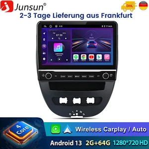 10.1"Android 13 Autoradio Carplay Für Peugeot 107 05-2014 GPS BT DAB+ WiFi 2+64G - Bild 1 von 13
