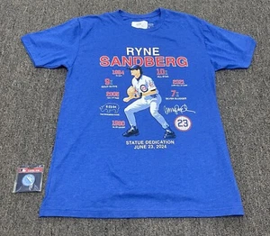 Ryne Sandberg Shirt & Pin RYNO Chicago Cubs #23 Statue Dedication 6/23/24 RARE - Picture 1 of 3