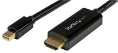 StarTech Cable MDP2HDMM1MB 3feet MinDisplayPort to HDMI Converter Cable 4K Black - Image 1 of 2