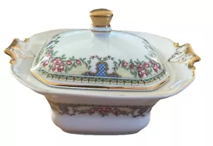 T&V Limoges Francia Tressemanes & Vogt La Cloche Azúcar/Dulces/Borrita Cuenco con Tapa - Imagen 1 de 14