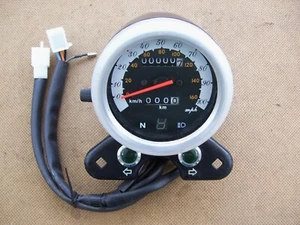 Universal Digital Motorcycle MPH Dual Odometer Speedometer UK 12V Used Untested - Picture 1 of 3