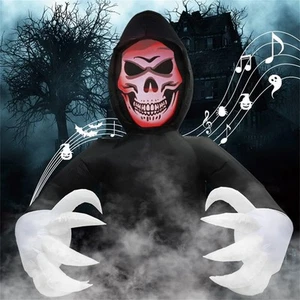 7.7FT Inflatables Grim Reaper, Halloween Giant Scary Blow Up Decoration with ... - Afbeelding 1 van 7