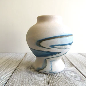 Vintage Nemadji kleine Vase blau Tourist Southwest - Bild 1 von 5