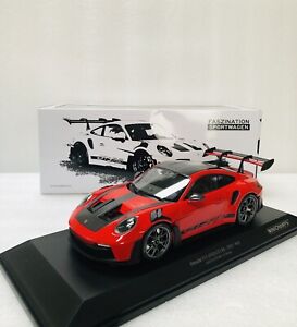 1/18 Minichamps Porsche 911 GT3 RS (992) Red Weissach Pakiet Limitowany 300 sztuk