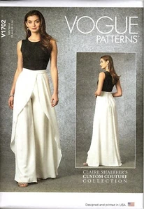 Vogue Couture V1702 Misses 6 to 14 Claire Shaeffer Skirted Pants Uncut Pattern - Picture 1 of 2