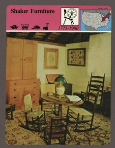 Shaker Furniture  Story of America Daily Life History Card - Picture 1 of 1