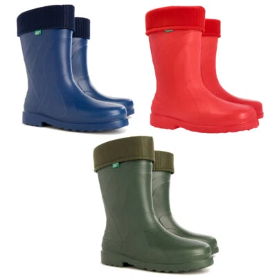 DEMAR EVA Gummistiefel gefüttert Regenstiefel mit Innenschuhen SEHR LEICHT LUNA