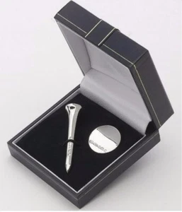 Silver Golf Tee and Marker Set - Fully Hallmarked Sterling Silver - Picture 1 of 2