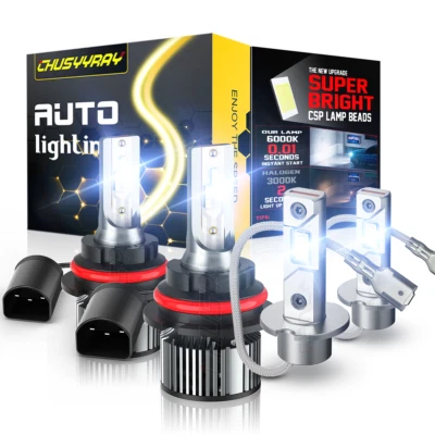 Fit Chrysler Intrepid 1993-1997 6500K LED Headlight + Fog Lights Bulbs Combo 4pc - Image 1 of 4