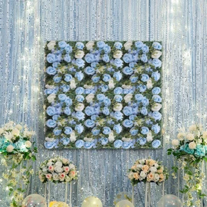Large Artificial Rose Flower Wall Panels Wedding Background Party Decor - Picture 1 of 13