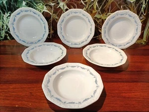 ROSENTHAL Maria ROSENKANTE BLAU - 6 edle Suppenteller Ø 24cm - Bild 1 von 5