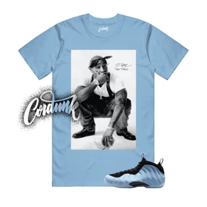 Foamposite Psychic Blue Black Air One T Shirt Match 2P - Picture 1 of 1
