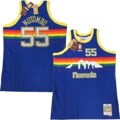 Dikembe Mutombo #55 Nuggets Mens Mitchell & Ness Swingman 75th Diamond Jersey - Image 1 of 4