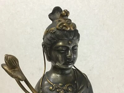 Y2411 ESTATUA Kouun Takamura Seikannon figura caja firmada Japón vintage antiguo Foto 1 de 4