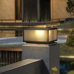 12x12" Modern Solar Post Deck Cap Fence Light Fits Outdoor Post Lamp Gate Lamp - Picture 1 of 14