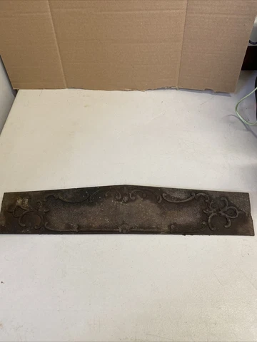 Antique Fireplace Insert Piece Fender? Ornate 20”x 4” Rusty Cover