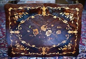 Antique French Mahogany Inlaid Marquetry Ormolu Cabriole legs Hall, Palor Table 