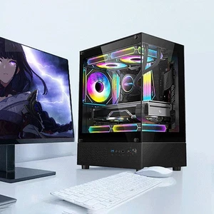 270 Grad transparentes PC-Turm-Computer-Gehäuse für M-ATX/ITX-Motherboard - Afbeelding 1 van 14