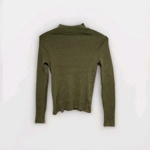 ever.me Strick Pullover Gr. S dünn Pulli eng khaki Damen langarm Stehkragen F3 - Bild 1 von 4