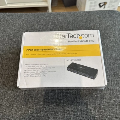 StarTech 7-Port USB 3.0 Hub - Desktop~7-Port USB 3.0 Hub (5Gbps) - Desktop - Image 1 of 2