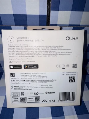 Oura Ring Gen 4 Silver Size 7 (SEALED) - Image 1 of 2