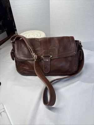 Bolso de Hombro Liz Claiborne Vintage Cuero Suave Marrón Correa Única Foto 1 de 4