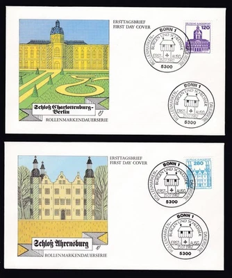 GERMANY FDC 1982 Michel 1141/42 Strongholds and Castles Definitives - Image 1 of 2