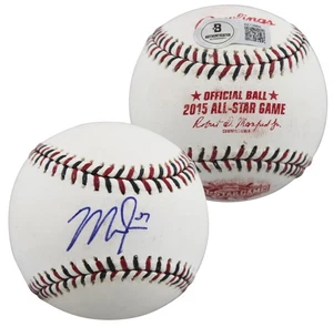 Angels Mike Trout Signed 2015 All Star Game Logo OML Baseball BAS #AE13964 - Picture 1 of 8
